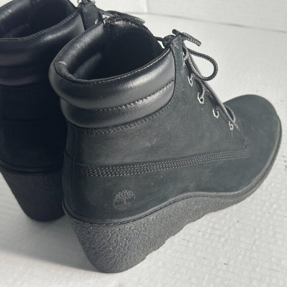 LADIES BLACK 7.5 TIMBERLAND BOOTS - Picture 11 of 15
